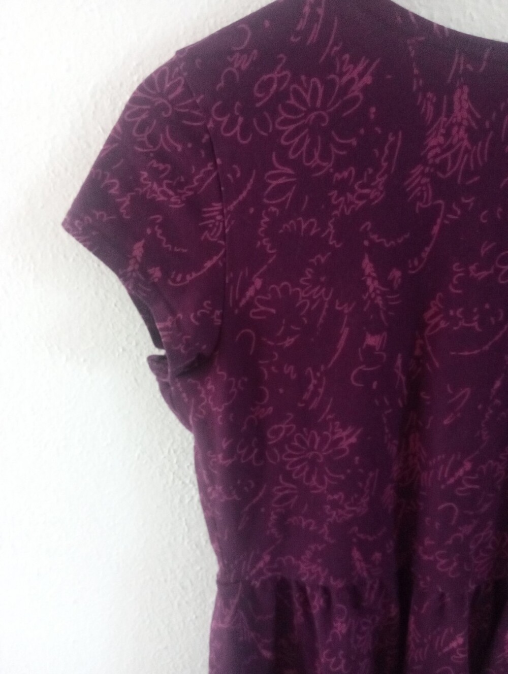PACT Organic Cotton Purple Wine Floral Print Dress | M - Picture 5 of 9